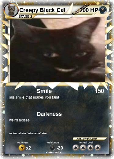 Pokemon Creepy Black Cat