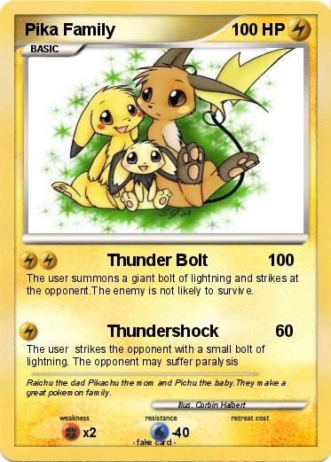 Pokemon Pika Family