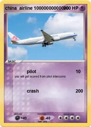 Pokemon china  airline 10000000000000