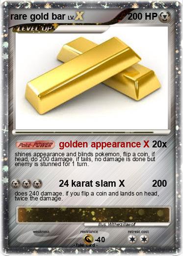 Pokemon rare gold bar