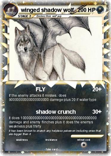 Pokemon winged shadow wolf