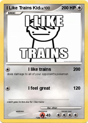Pokemon I Like Trains Kid