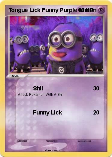 Pokemon Tongue Lick Funny Purple Minion