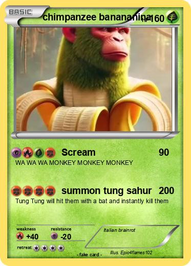 Pokemon chimpanzee banananina