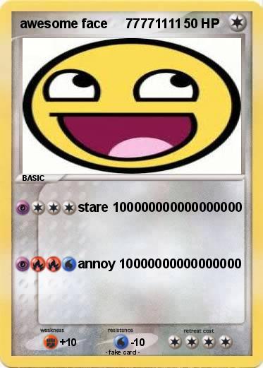 Pokemon awesome face     77771111