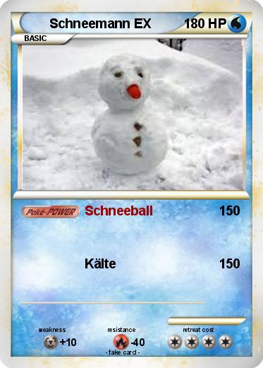 Pokemon Schneemann EX
