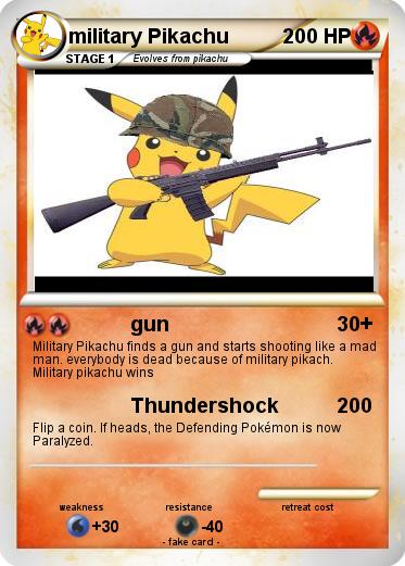 Pokemon military Pikachu
