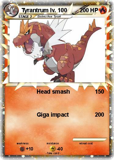 Pokemon Tyrantrum lv. 100