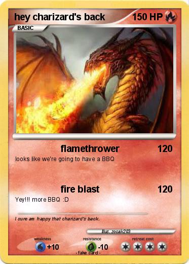 Pokemon hey charizard's back