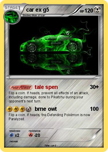 Pokemon car ex g5
