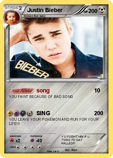 Pokemon Justin Bieber