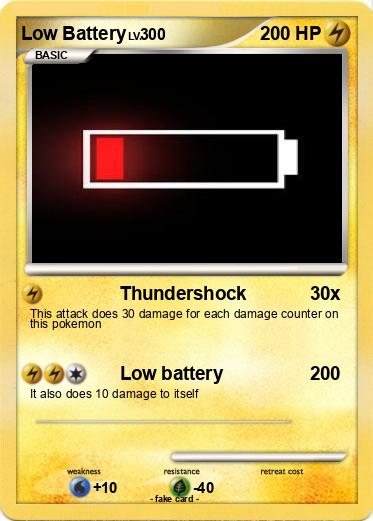 Pokemon Low Battery