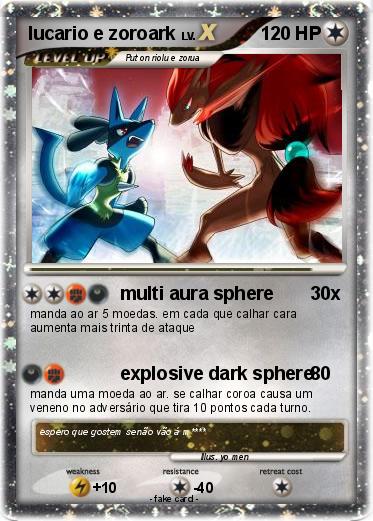 Pokemon lucario e zoroark