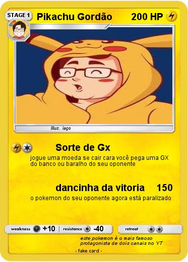 Pokemon Pikachu Gordão