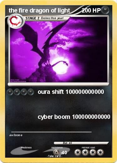 Pokemon the fire dragon of light