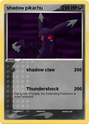 Pokemon shadow pikachu