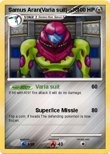 Pokemon Samus Aran(Varia suit)