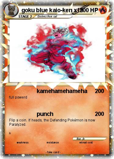 Pokemon goku blue kaio-ken x10