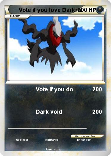 Pokemon Vote if you love Darkrai