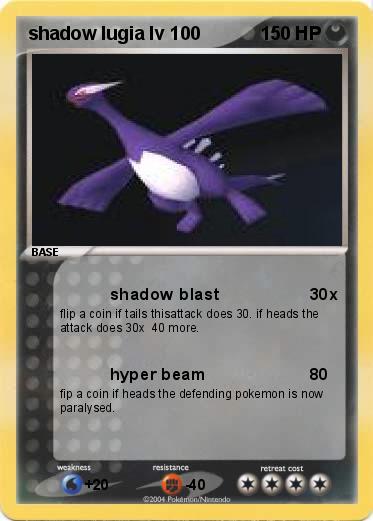 Pokemon shadow lugia lv 100
