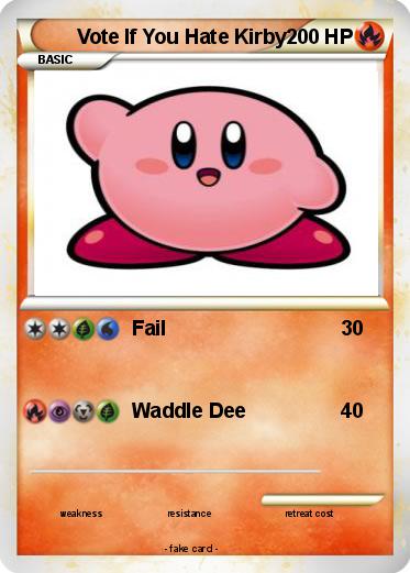Pokemon Vote If You Hate Kirby