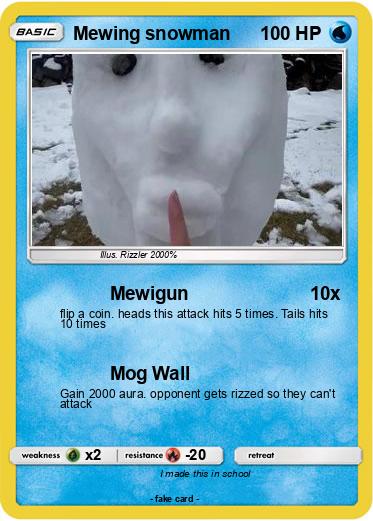 Pokemon Mewing snowman