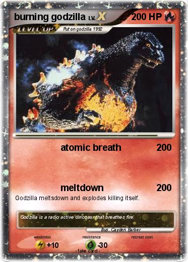 Pokemon burning godzilla