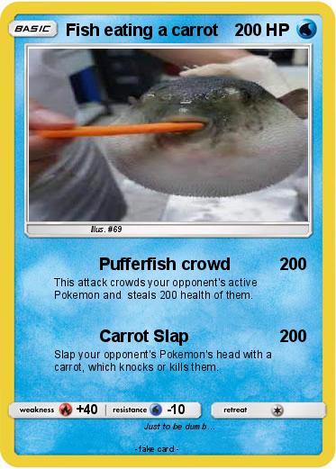 Pokemon Fish eating a carrot