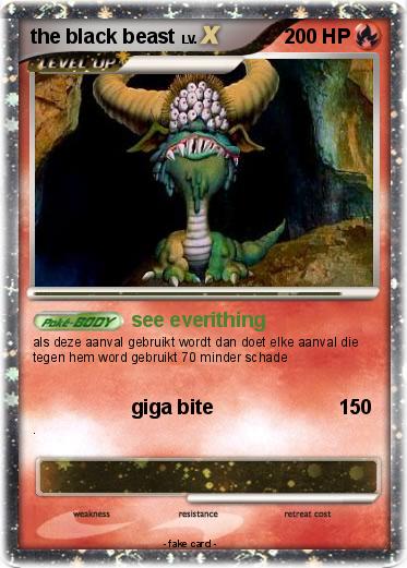 Pokemon the black beast
