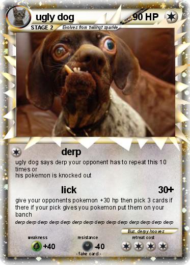 Pokemon ugly dog