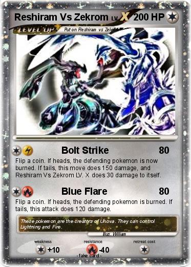 Pokemon Reshiram Vs Zekrom