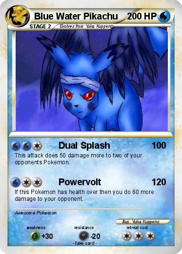Pokemon Blue Water Pikachu
