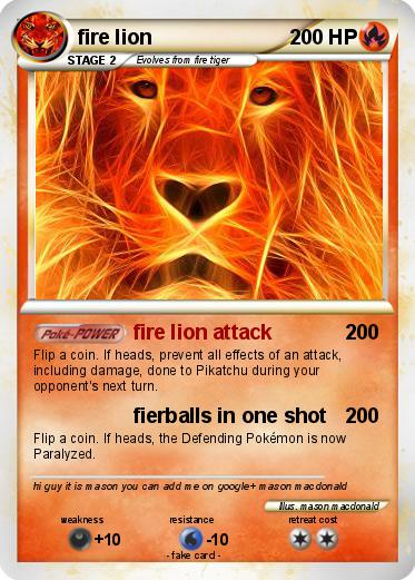 Pokemon fire lion