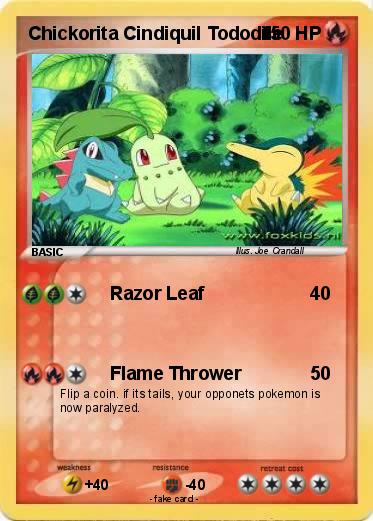 Pokemon Chickorita Cindiquil Tododile