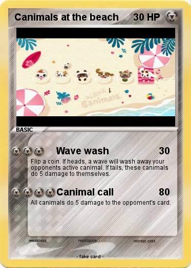 Pokemon Canimals at the beach