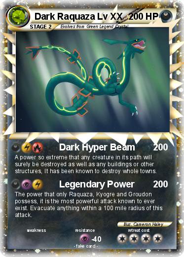 Pokemon Dark Raquaza Lv XX