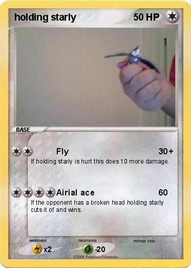 Pokemon holding starly