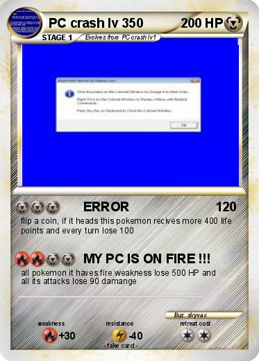 Pokemon PC crash lv 350
