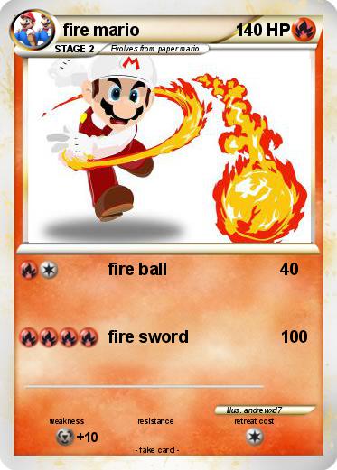 Pokemon fire mario
