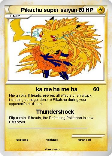 Pokemon Pikachu super saiyan 3