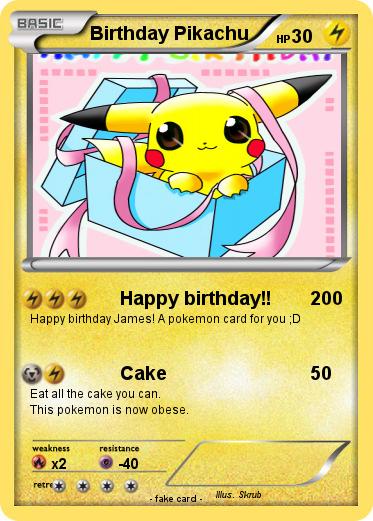 Pokemon Birthday Pikachu