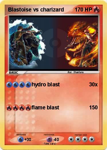 Pokemon Blastoise vs charizard