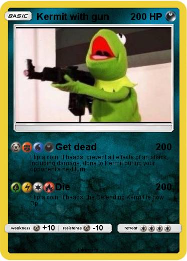 Pokemon Kermit with gun