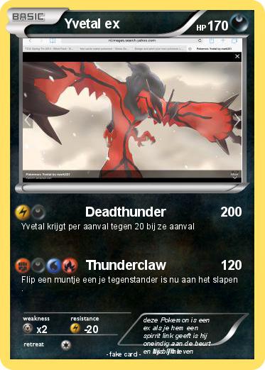 Pokemon Yvetal ex