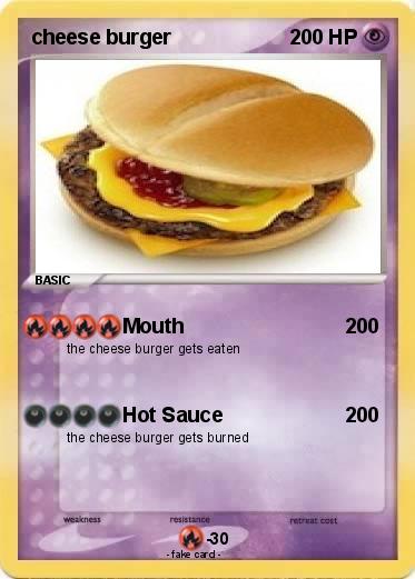 Pokemon cheese burger