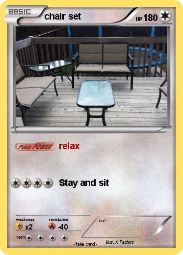 Pokemon chair set