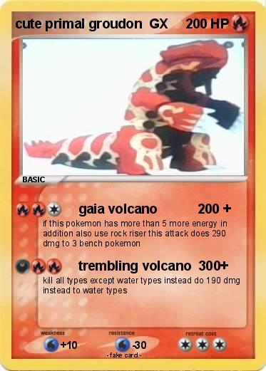 Pokemon cute primal groudon  GX