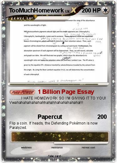 Pokemon TooMuchHomework