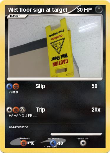 Pokemon Wet floor sign at target