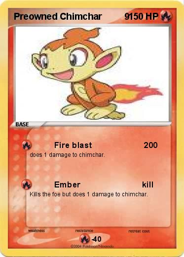 Pokemon Preowned Chimchar         9